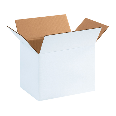 11 <span class='fraction'>1/4</span> x 8 <span class='fraction'>3/4</span> x 8" White Corrugated Boxes
