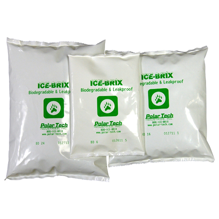 8 x 6 x 1 <span class='fraction'>1/4</span>" - 24 oz. Ice-Brix<span class='rtm'>®</span> Biodegradable Packs