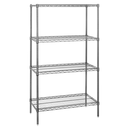 36 x 12 x 86" - 4 Shelf Wire Shelving Starter Unit