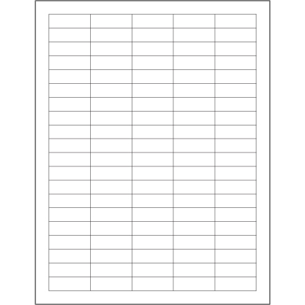 1 <span class='fraction'>1/2</span> x 1/2" White Rectangle Laser Labels