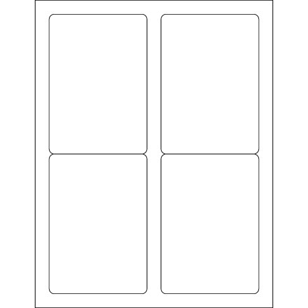 3 <span class='fraction'>1/2</span> x 5" White Rectangle Laser Labels