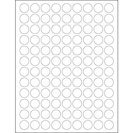 Removable Circle Laser Labels