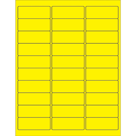 Fluorescent Removable Rectangle Laser Labels