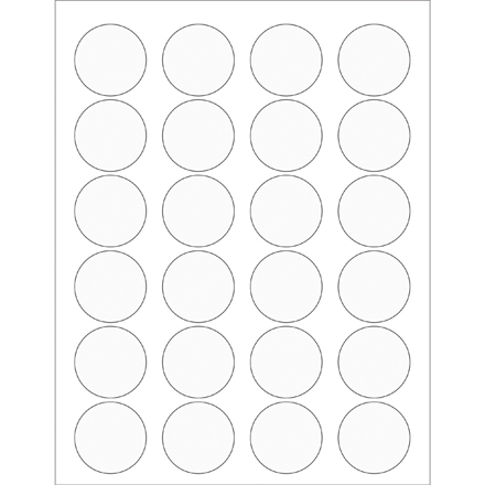 Clear Circle Laser Labels