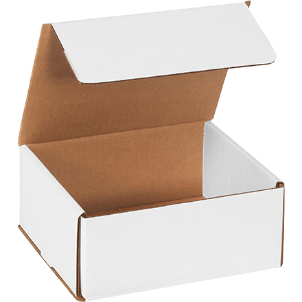 7 x 6 x 3" White Corrugated Mailers