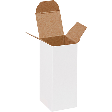 1 <span class='fraction'>1/2</span> x 1 <span class='fraction'>1/2</span> x 4" White Reverse Tuck Folding Cartons