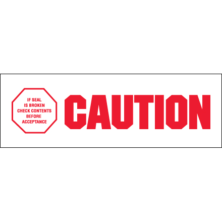 2" x 110 yds. - "Caution - If Seal Is Broke" (18 Pack) Tape Logic<span class='rtm'>®</span> Messaged Carton Sealing